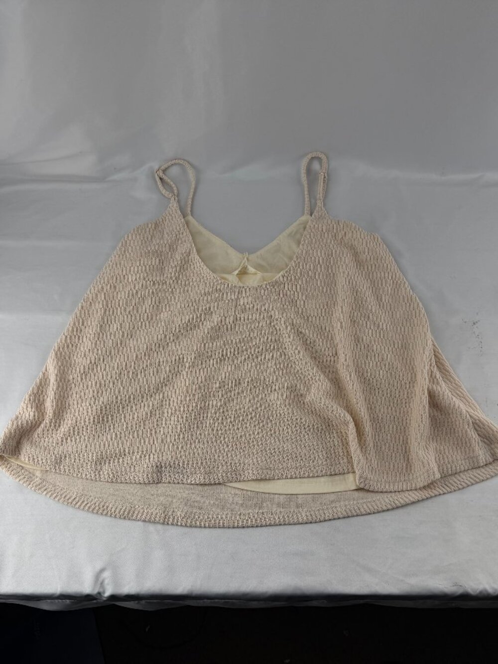 Sabo Skirt Boston Top Beige Textured Knit Camisole Tank Size S NWT